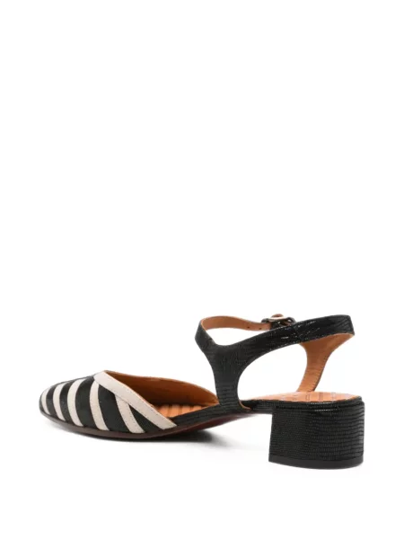 Pantofi cu toc Chie Mihara cu dungi negru