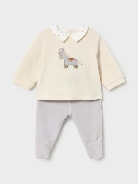 Mayoral Newborn komplet trenirka za bebe s pamukom siva