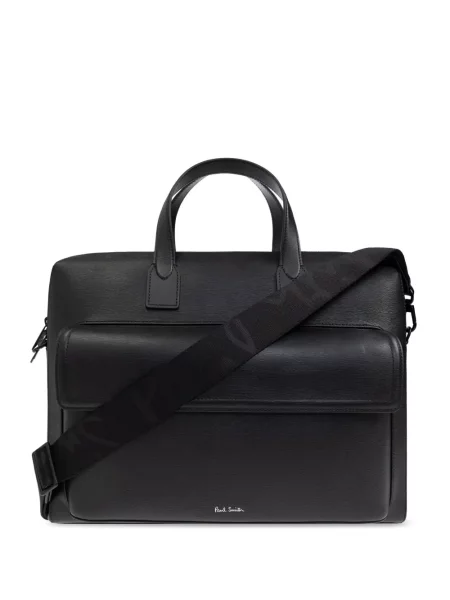 Geantă pentru laptop Paul Smith din piele negru