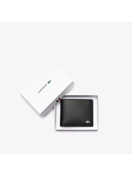 Lacoste Portfel Fitzgerald Leather Six Card czarny