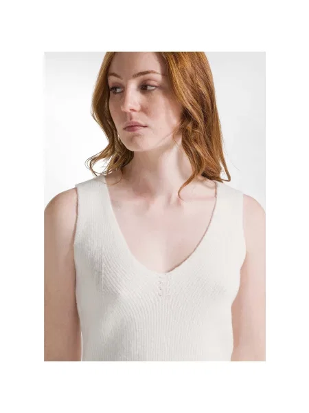 Top Deha tricotate alb