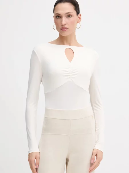 Блуза с дълги ръкави Sisley бежово