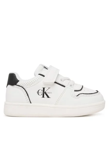 Sneakersy Calvin Klein Low Cut Lace-Up/Velcro M bílá