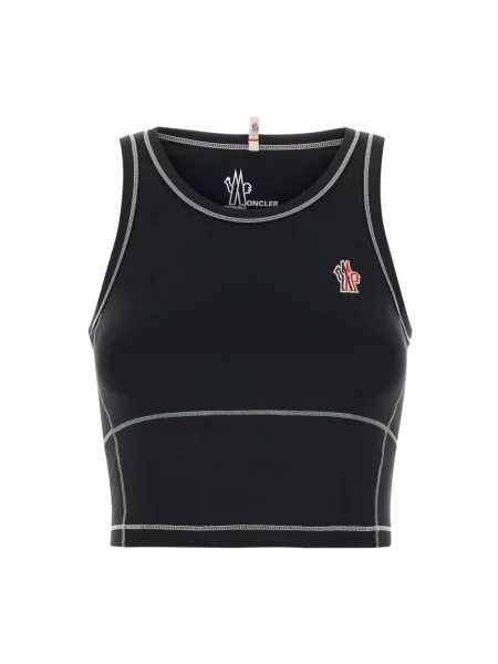 Koszulka sportowa Moncler z logo czarna