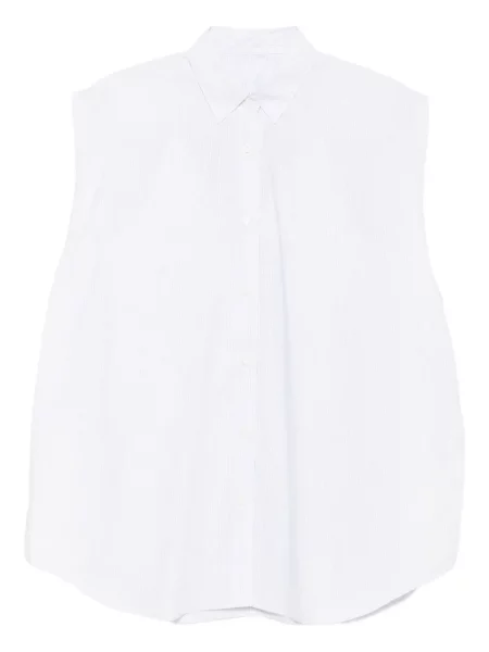 Cămașă Jnby cu șireturi fără mâneci din dantelă alb