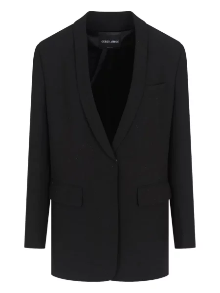 Płaszcz Giorgio Armani z klapą czarny