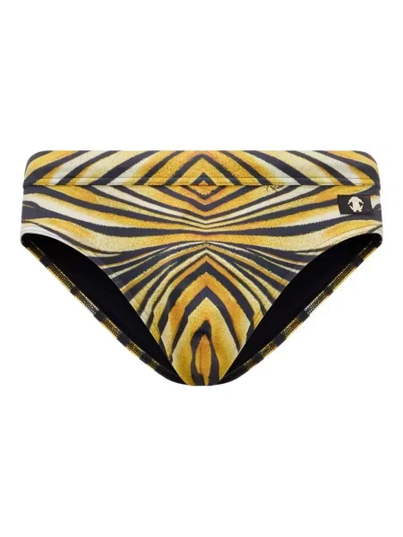 Slip de baie Roberto Cavalli cu imagine negru