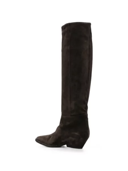 Botine Del Carlo din piele de căprioară maro