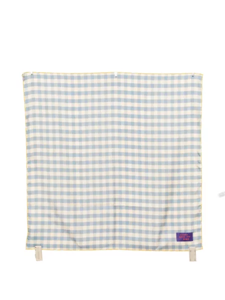 Fular Loewe cu model floral cu imagine albastru