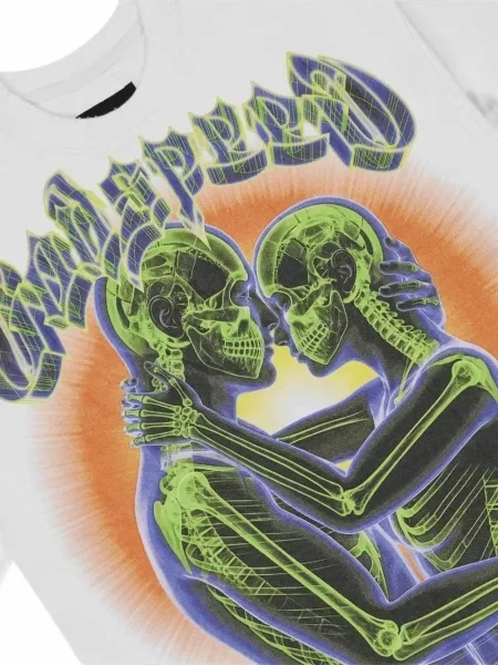 Tricou Godspeed cu imagine alb