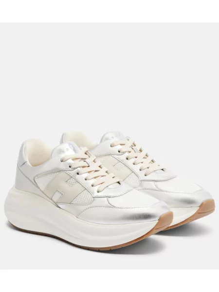 Maxi sneakerși Hogan din piele alb