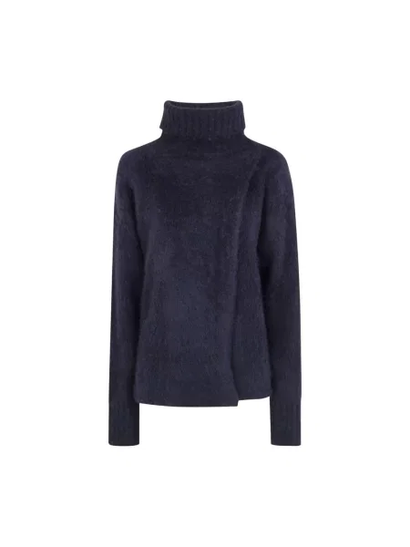 Dzianinowy sweter z golfem Uma Wang czarny