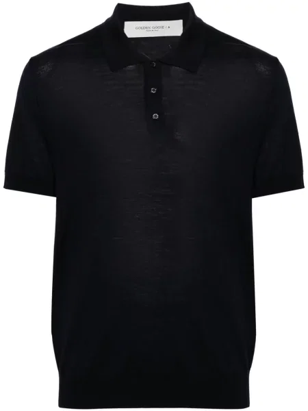 Polo Golden Goose tricotate albastru