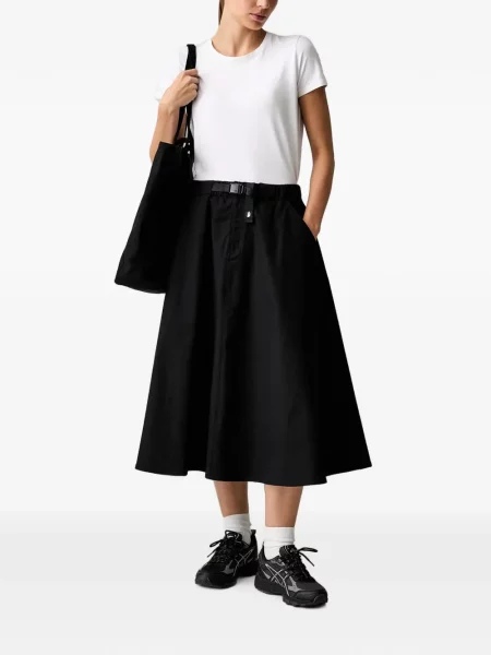 Fustă midi The North Face în linie A negru