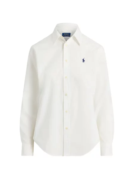 Fleece polo Polo Ralph Lauren με κέντημα με λαιμόκοψη v κόκκινο