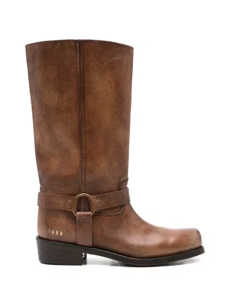 Botine Golden Goose biker auriu