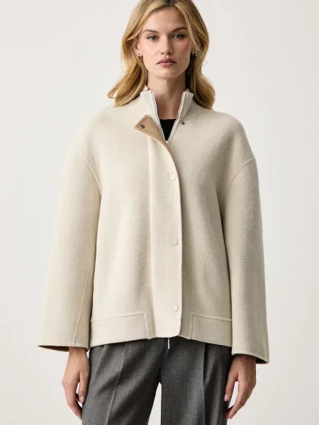 MM by Max Mara jachetă pentru femei cu lână MMLFENICE bej