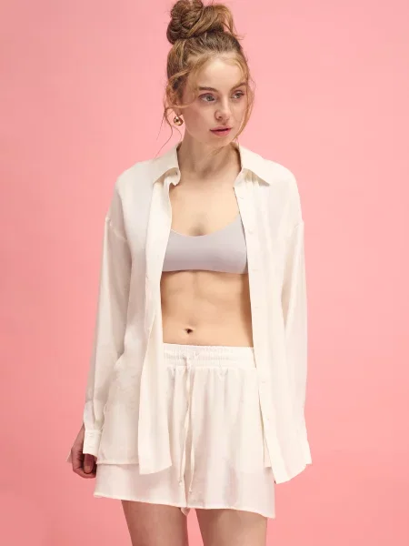 Повсякденні шорти Leinle NUA молочний ліоцелл/віскоза