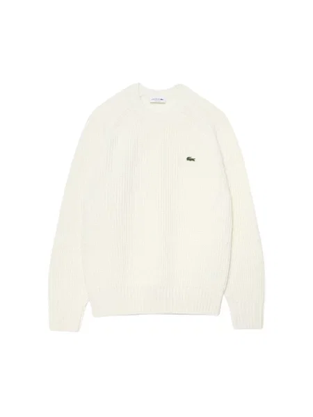 Sweter Lacoste wełniany beżowy