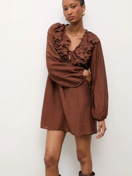 Answear.LAB sukienka brązowa