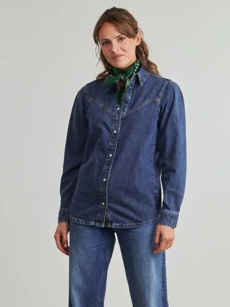 Denim ruha Pepe Jeans kék