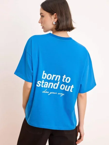 Trendyol Tricou azur alb