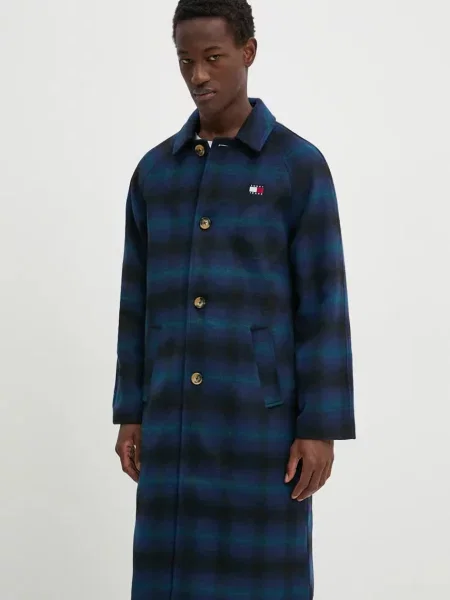 Tommy Jeans palton din lana de tranzitie