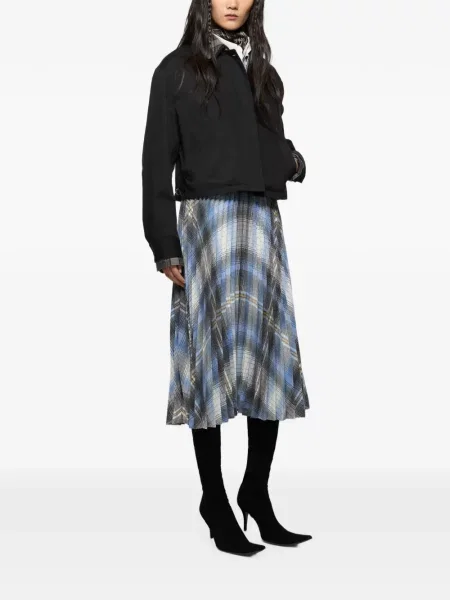 Pledas apykaklė apkirptas striukė Acne Studios juoda
