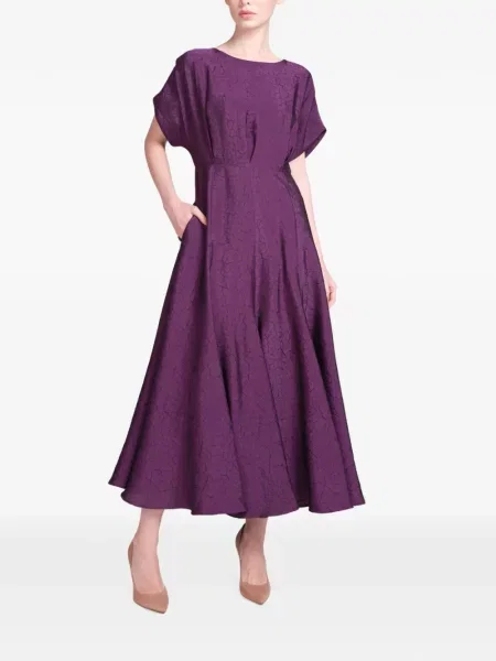 Rochie midi Baruni evazată violet