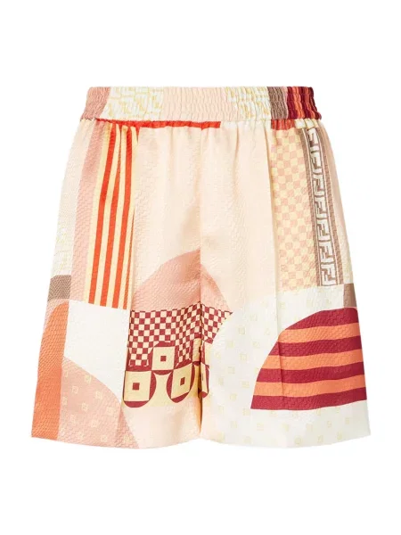 Jedwabne wielobarwność szorty Fendi