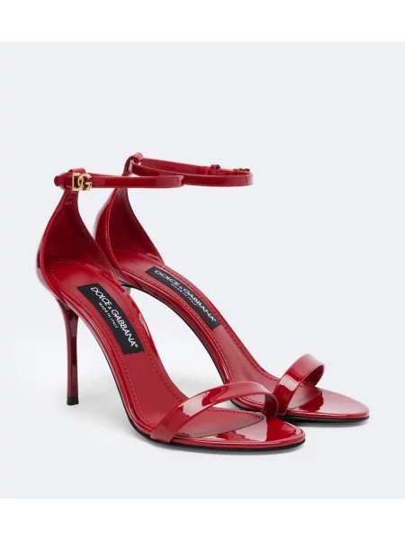 Sandale Dolce&gabbana din piele de lac roșu
