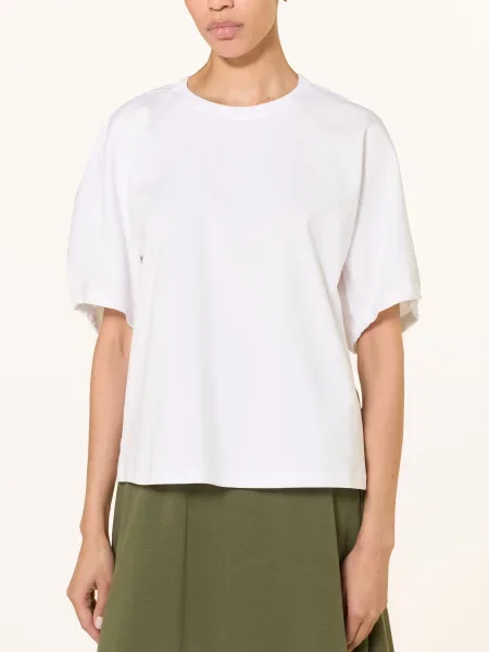 Mm By Max Mara Tričko Cellula Z Kombinace Materiálů bílá