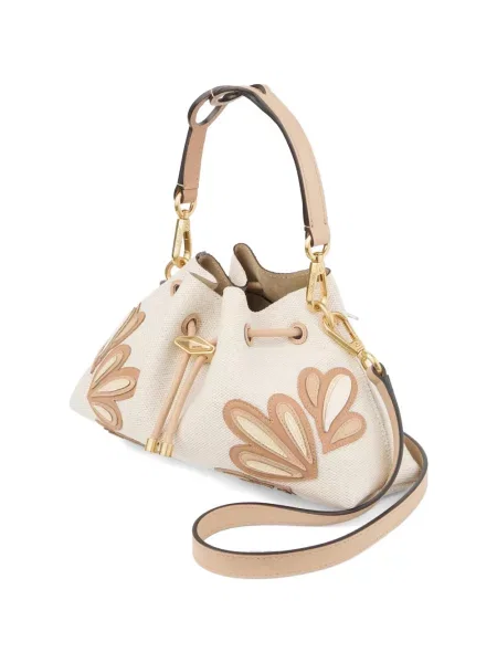 Δερμάτινη τσάντα Jimmy Choo με απλικέ λευκό