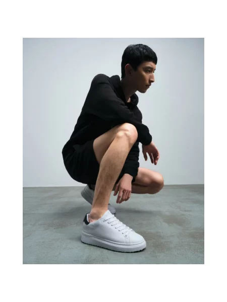 Sneakersy Mallet London skórzane białe