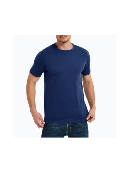 Футболка Woolcano из шерсти мериноса синяя