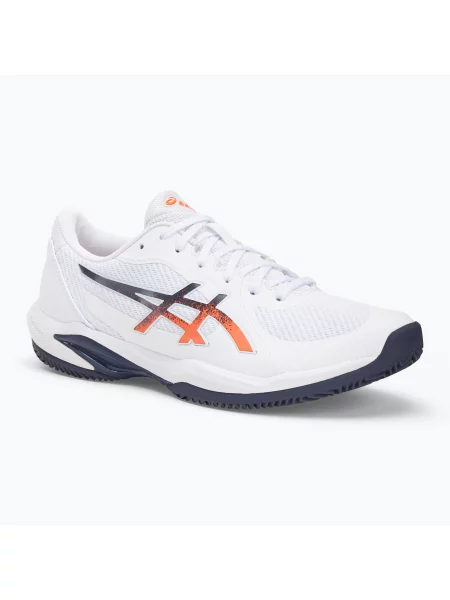 Încălțăminte de tenis pentru bărbați ASICS Solution Swift FF 2 Clay white/ nova orange alb