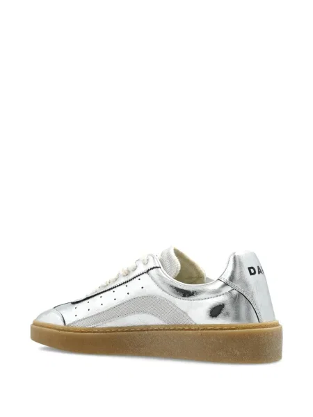 Sneakerși Dsquared2 din piele argintiu