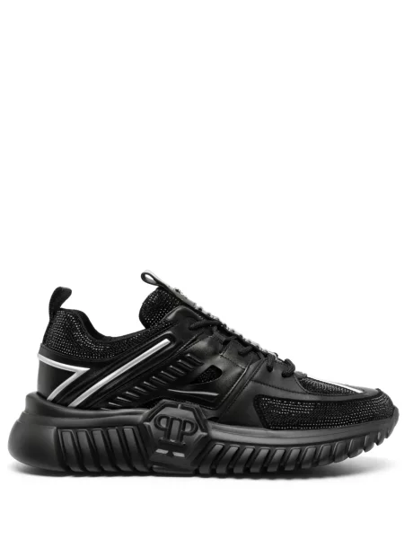 Sneakerși Philipp Plein cu strasuri negru