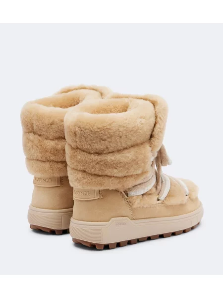 Botine Bogner din piele de căprioară bej