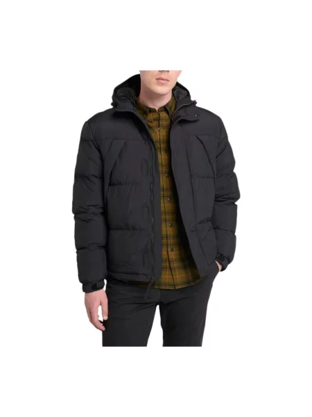 Lniana kurtka Timberland czarna
