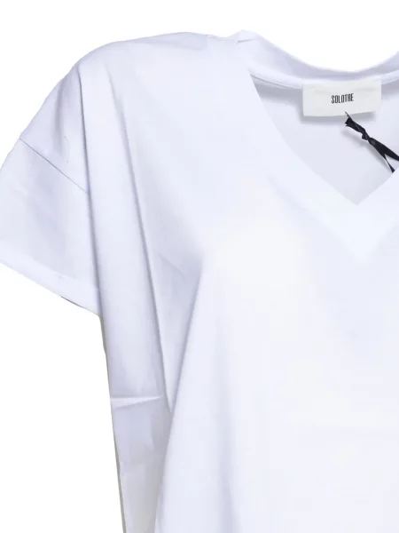 Tricou Solotre cu decolteu în V alb
