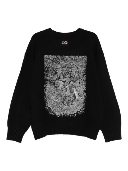 Pulover Songzio cu broderie negru