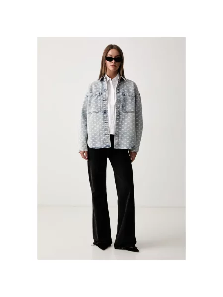 Armani Exchange koszula jeansowa niebieska