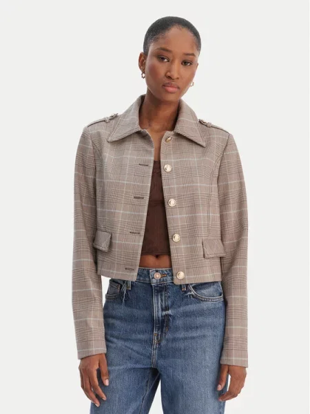 Żakiet z listwą guzikową model ‘GERALDINE’ Guess beżowa