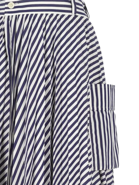 Fustă Sacai cu dungi albastru