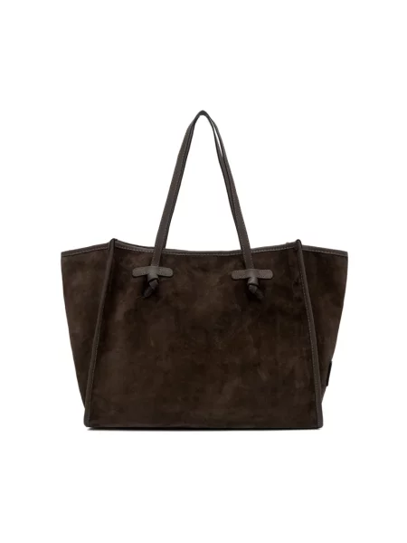 Shopperka Gianni Chiarini zamszowa brązowa