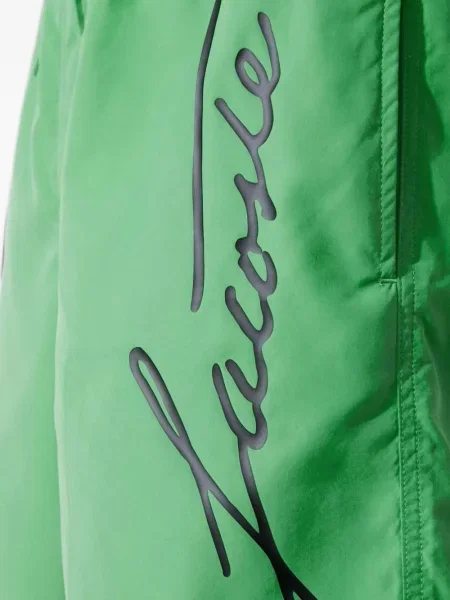 Slip de baie Lacoste cu autograf cu cordon verde