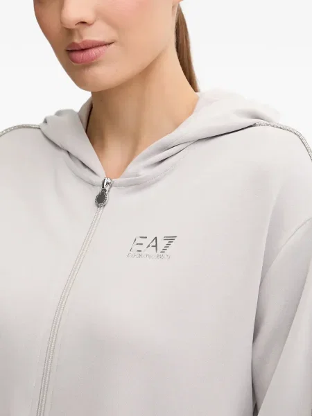 Hanorac cu glugă Ea7 Emporio Armani gri