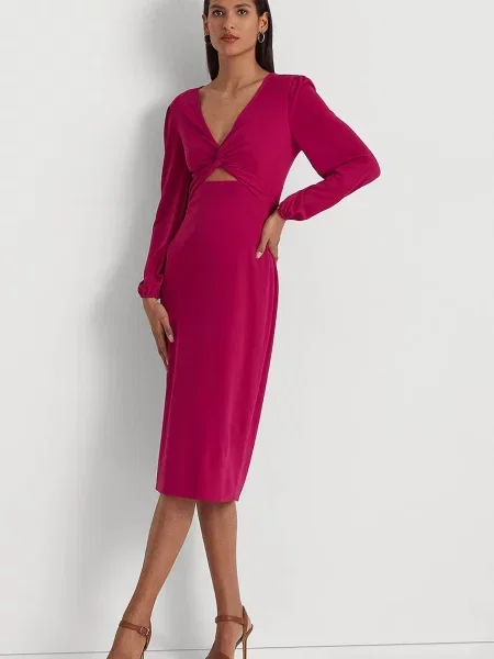 Šaty Lauren Ralph Lauren ružová