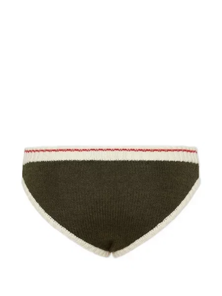 Pantaloni scurți Dsquared2 cu dungi tricotate verde